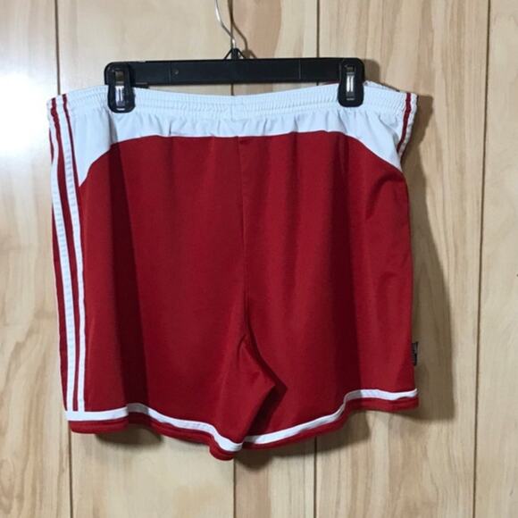 Adidas Clima365 Red Elastic Drawstring Men Shorts L - Picture 2 of 8